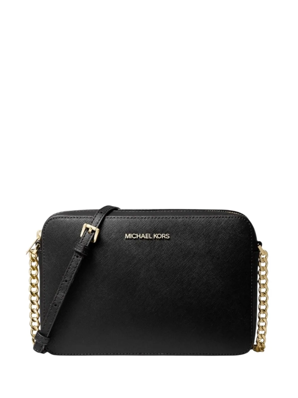 MICHAEL KORS EUC Black Jet Set Saffiano Crossbody Bag - Picture 1 of 16